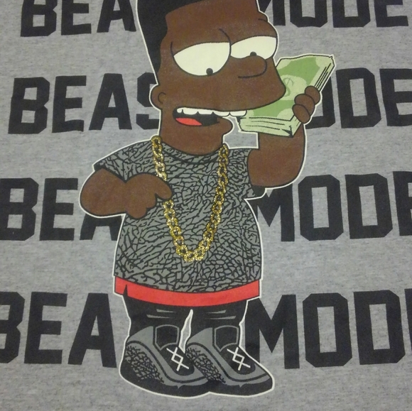 BEAST MODE Gold Chain Shirt Medium Stacks $ 💰 - Picture 5 of 7